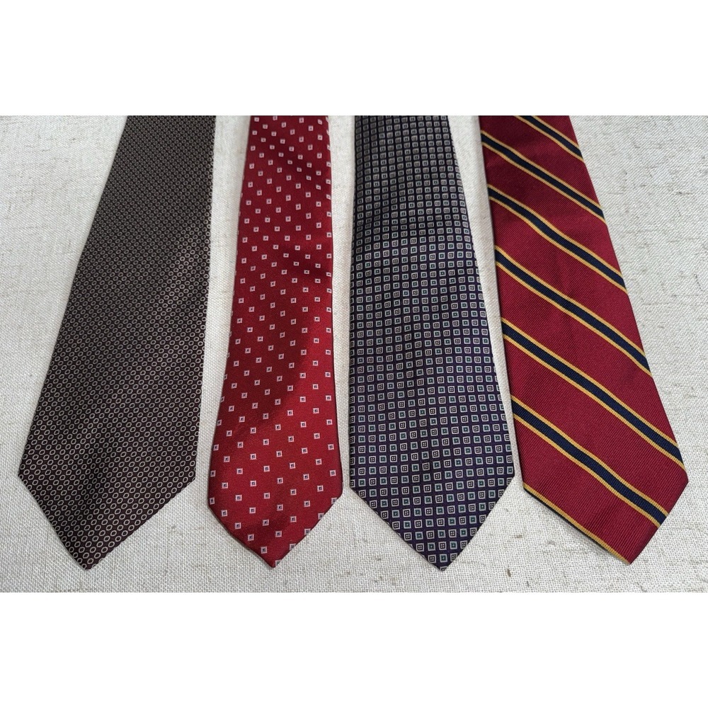Men's Neck Tie NeckTie LOT of 4 Polo Ralph Lauren Italy
